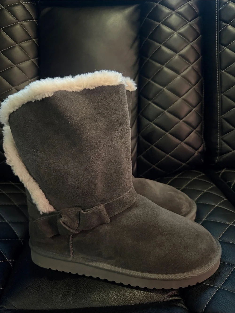 Kookaburra by UGG- Women’s Faux-Suede Shearling Winter Boots - Grey